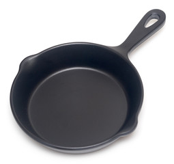 Frying pan on white