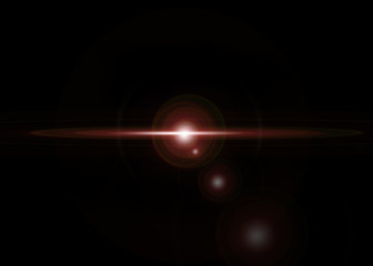Flare lens Stock Image In Black Background