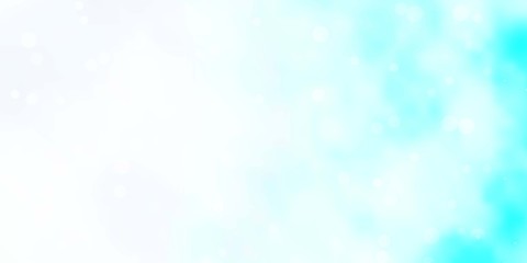 Light BLUE vector template with neon stars. Shining colorful illustration with small and big stars. Best design for your ad, poster, banner.