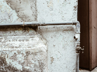 Old brick wall of ancient building