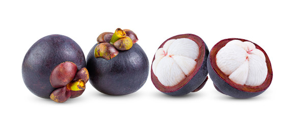 Mangosteen isolated on white background