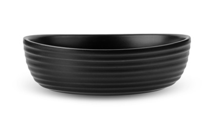 black bowl on white background