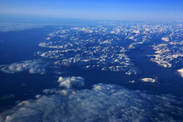 Aerial View of the Coastline of Greenland