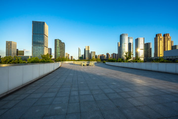 Fototapeta na wymiar city skyline in hangzhou china