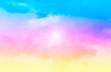 sky and cloud background with a pastel color.