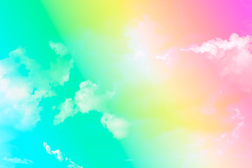 Obraz na płótnie Canvas sky and cloud background with a pastel color.