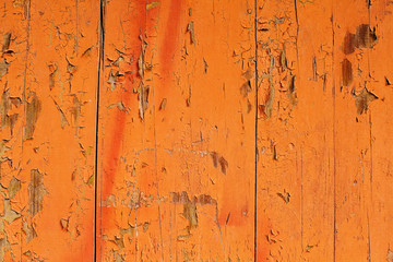 Orange Wooden Background, Wood Texture with paint