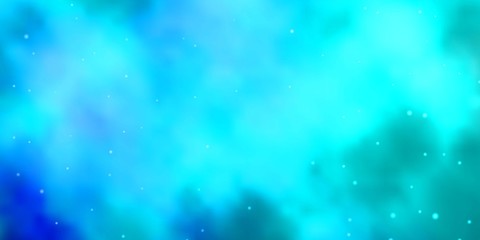 Light BLUE vector layout with bright stars. Colorful illustration in abstract style with gradient stars. Theme for cell phones.