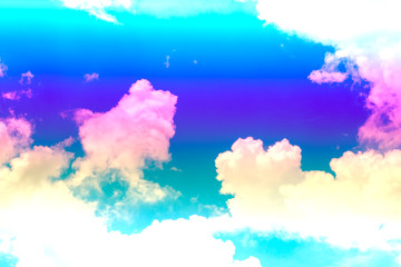 sky and cloud background with a pastel color.