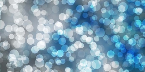 Light BLUE vector texture with circles. Glitter abstract illustration with colorful drops. Design for posters, banners.