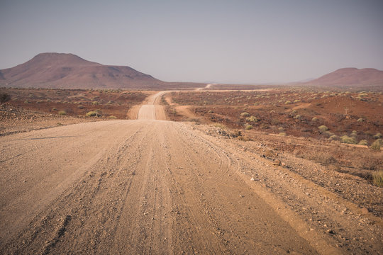 Gravel Road C43 between Palmwag and Sesfontein in Namibia, Africa