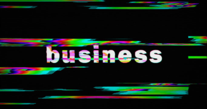 Modern Glitch Transition With Business Text