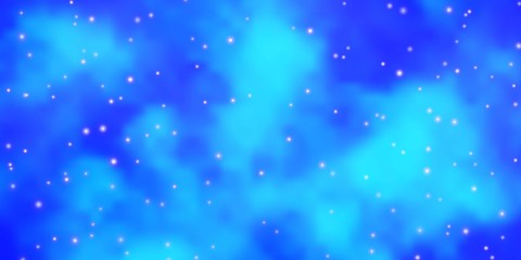 Light BLUE vector pattern with abstract stars. Blur decorative design in simple style with stars. Pattern for websites, landing pages.