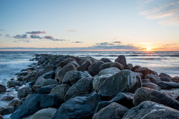 Sonnenuntergang in Dänemark an der nordsee