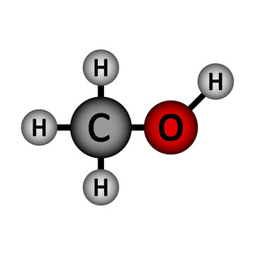 Methanol molecule icon.