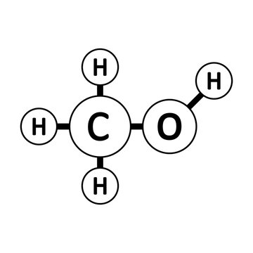 Methanol molecule icon.