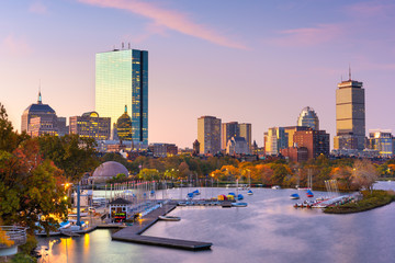 Boston, Massachusetts, USA skyline on the Charles River