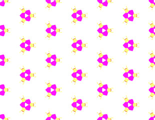 Abstract geometric pattern in ornamental style. Pink color. Seamless design texture.