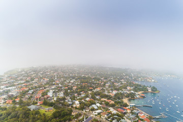 Boats and Yachts aerial view Watson Bay Sydney Australia