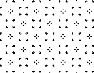 Abstract geometric pattern in ornamental style. Black and white color. Seamless design texture.