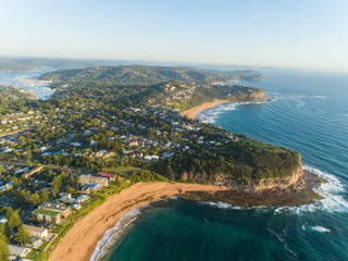 Aerial Views of Mona Vale Beach, Sydney, Australia