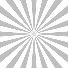 Obraz premium Gray ray background. Vintage abstract texture. Retro starburst, sun beam. Halftone color. Light burst. Bright shine sunburst. Empty blank, scrapbook surface. Clean nature energy. Vector illustration