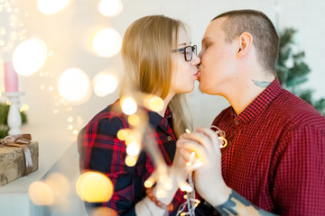 Young happy married couple