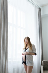 Pregnant girl with belly