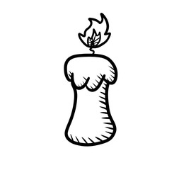 Stylized Candle Doodle