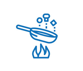Pans and vegetables cooked icon
