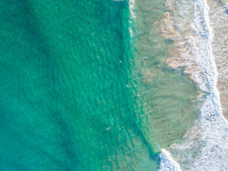 Surfers at the beach in Sydney, Australia