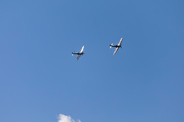 British World War 2 plane flying