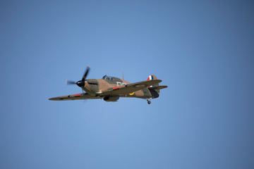 British World War 2 plane flying