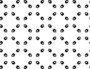 Abstract geometric pattern in ornamental style. Black and white color. Seamless design texture.