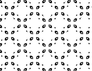 Abstract geometric pattern in ornamental style. Black and white color. Seamless design texture.