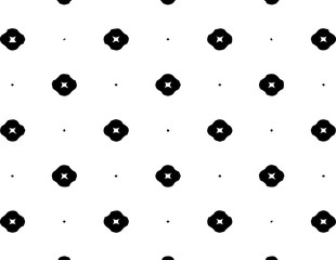 Abstract geometric pattern in ornamental style. Black and white color. Seamless design texture.