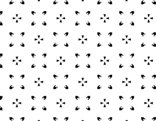 Fototapeta na wymiar Abstract geometric pattern in ornamental style. Black and white color. Seamless design texture.