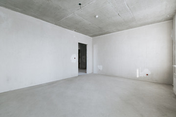 interior of the apartment without decoration