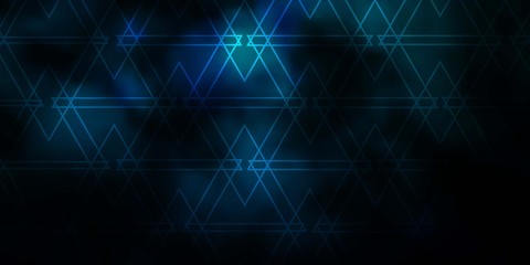 Dark BLUE vector background with triangles. Decorative design in abstract style with triangles. Design for your promotions.