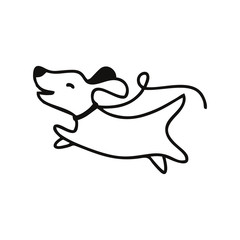 dog-shaped logo line