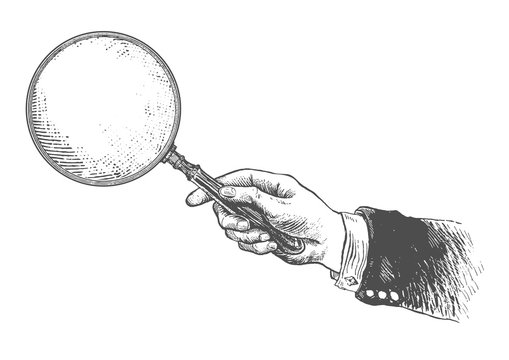 Sketch of a round old magnifying glass with a  Stock Illustration  91312584  PIXTA