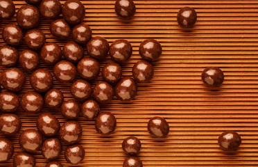 texture of chocolate round candy