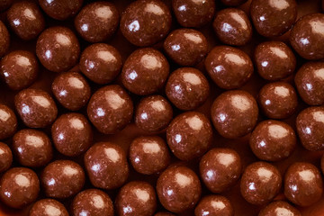 texture of chocolate round candy