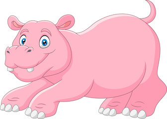 A hippo Cartoon funny happy 