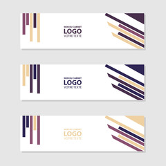 Set of abstract corporate business banner template, horizontal advertising business banner layout template flat design set , clean abstract cover header background for website design