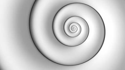 Fibonacci spiral white abstract background