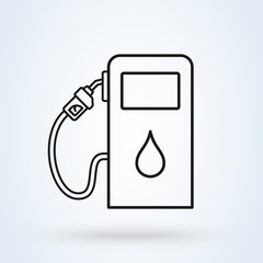 gas station pump line. Simple vector modern icon design illustration.