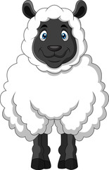 Cartoon funny sheep a smile