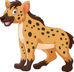 Cartoon funny hyena a smile