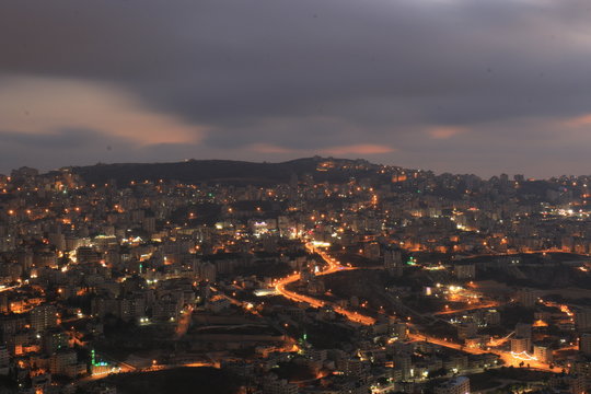 The city of Nablus in Palestine